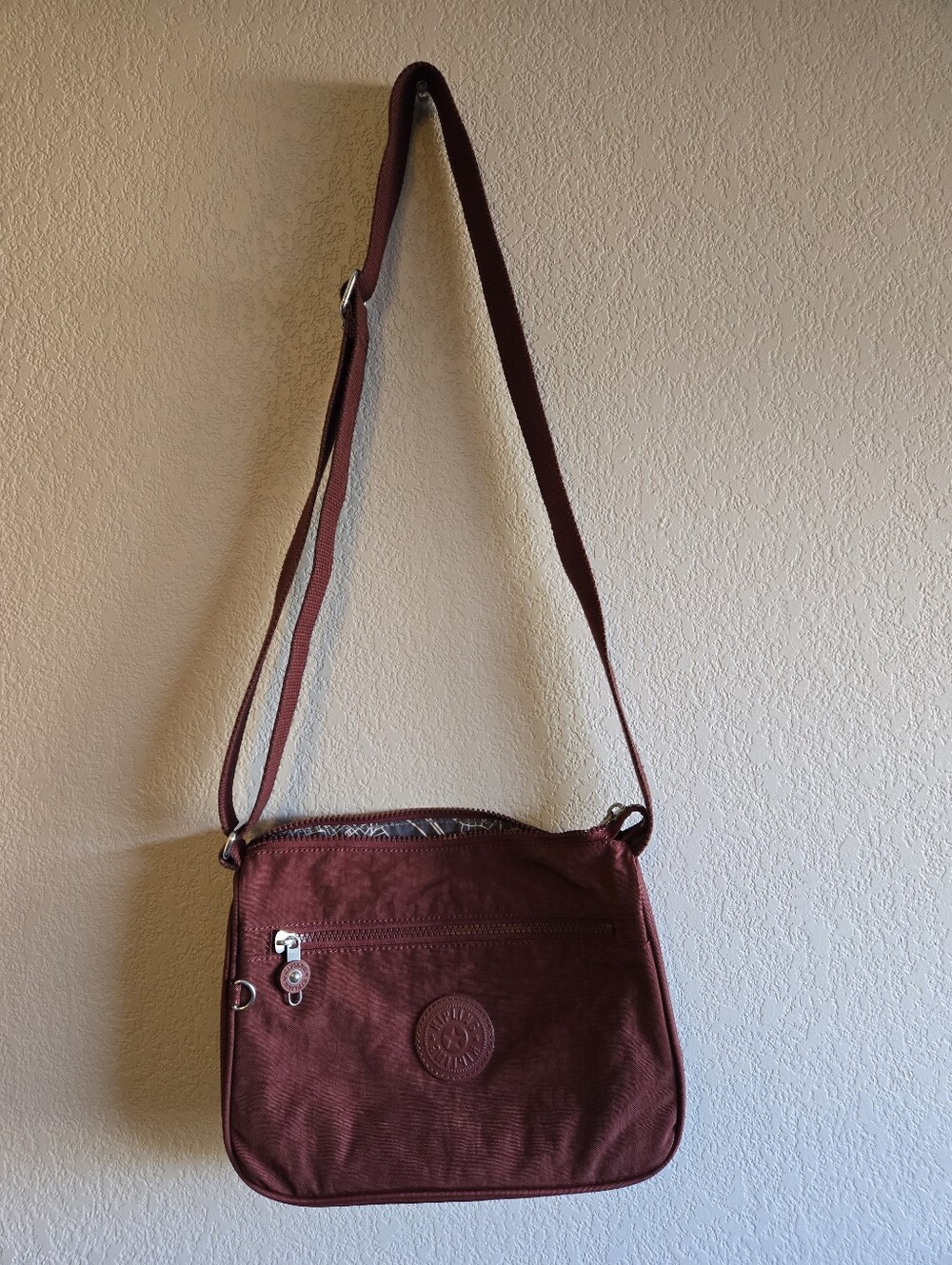 Kipling Burgundy Crossbody Shoulder Bag